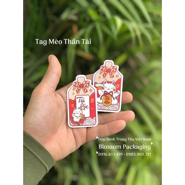 Liễng/thẻ treo tag Mèo Thần Tài, Kỳ Lân, Nhâm Dần
