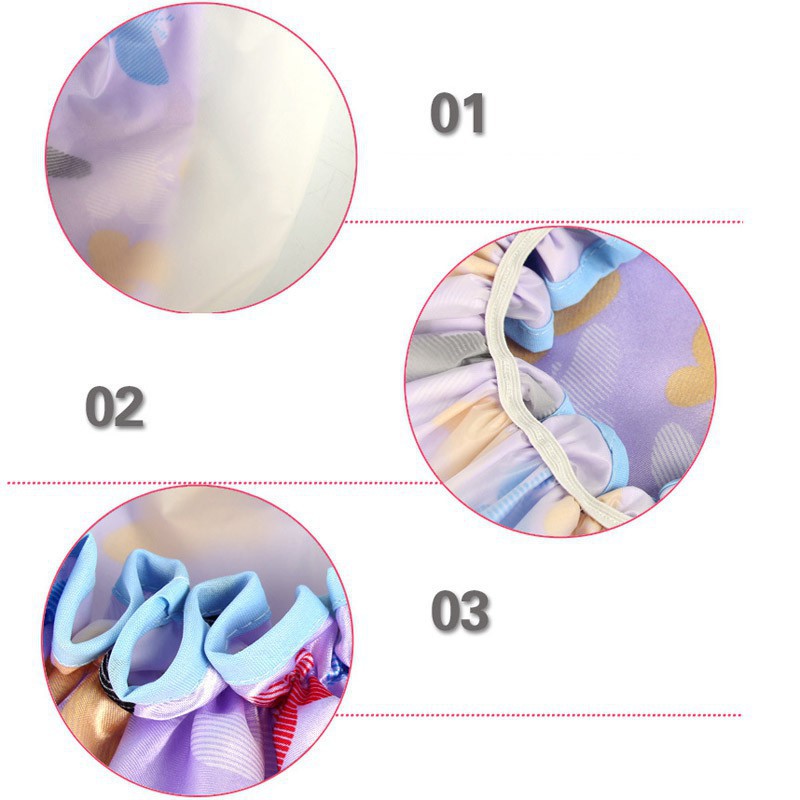 Mũ trùm tóc 2 lớp chống nước khi tắm in hình bướm