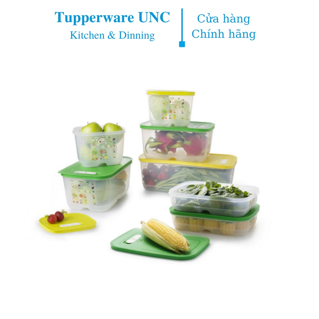 Bộ hộp Trữ Mát Có Nút Hô Hấp Tupperware Ventsmart 7 Hộp