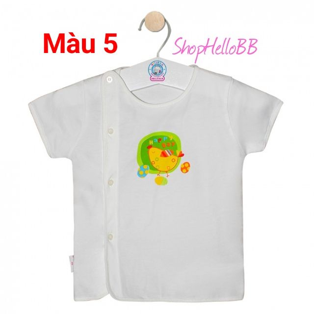 5 viền màu- Size M L XL bé 3-7kg ÁO BÁC SĨ HELLO B&B tay ngắn trắng