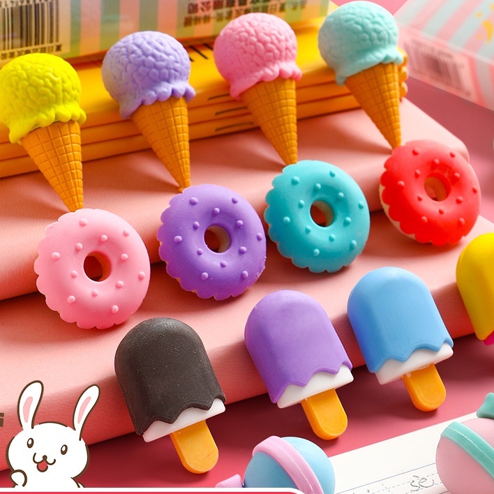 Gôm Tẩy Hình Món Tráng Miệng Hoạt Hình Sáng Tạo Cho Bé