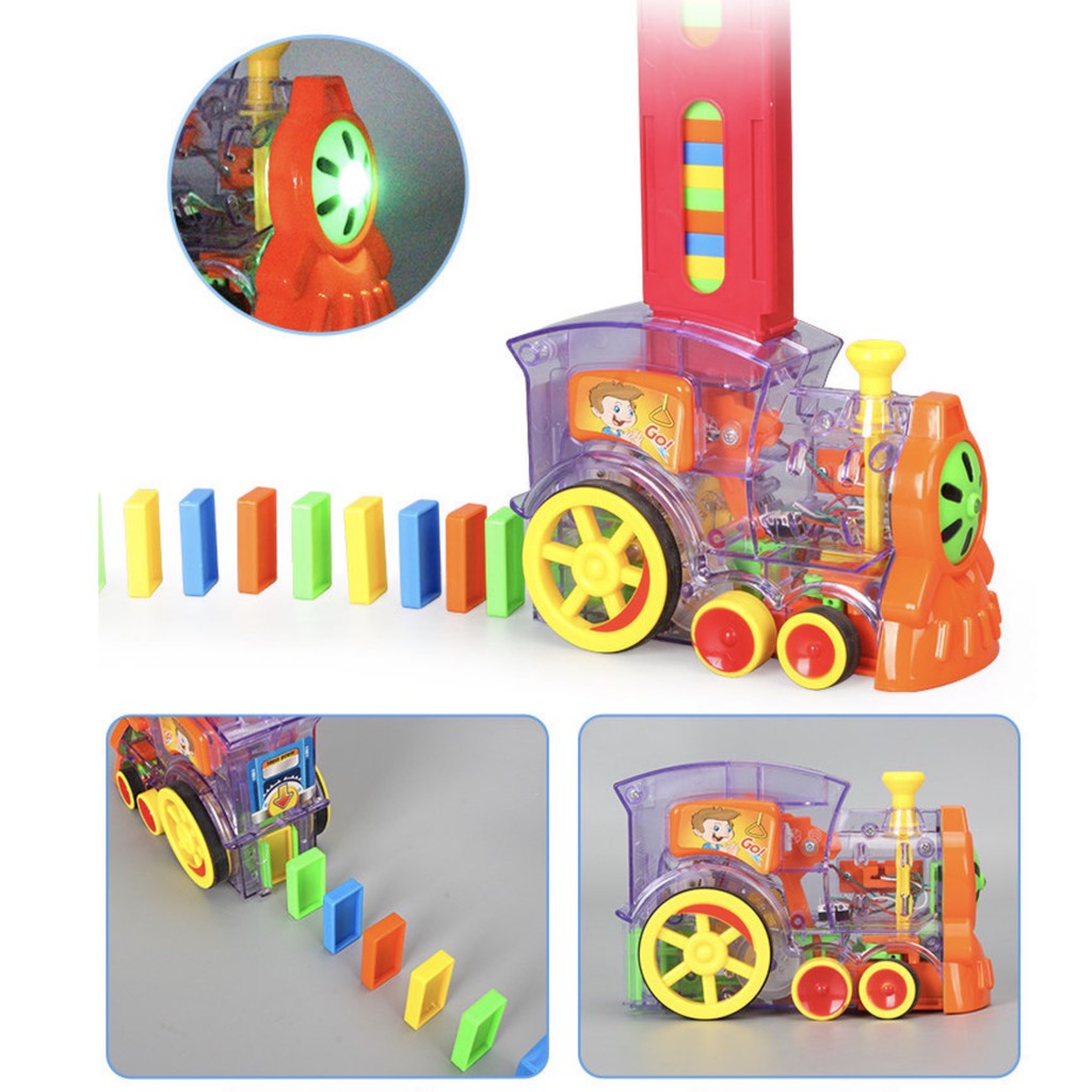 TÀU HỎA XẾP DOMINO TỰ ĐỘNG BÉ THỎA SỨC SÁNG TẠO