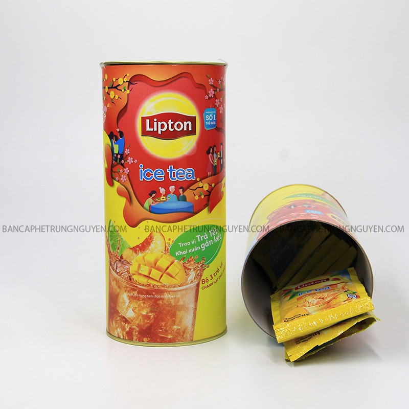 Trà Ống Lipton Ice Tea Hòa Tan 224g (16 gói x 14g) - Trà Hương Vị Trái Cây Đào, Chanh, Xoài