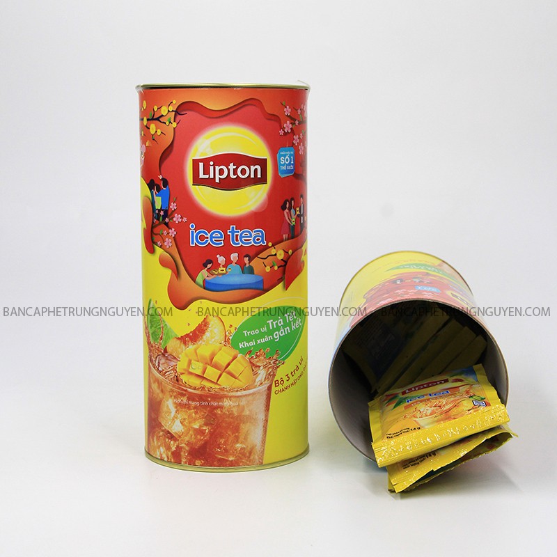 Trà Ống Lipton Ice Tea Hòa Tan 224g  - Trà Hương Vị Trái Cây Đào, Chanh, Xoài