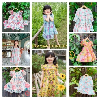 ĐẦM VÁY VOAN CÔNG CHÚA DỄ THƯƠNG SANG TRỌNG THOẢI MÁI VOAN TƠ MỀM MẠI VÀ THOÁNG MÁT 10 ĐẾN 38KG ĐI HỌC ĐI CHƠI ĐỀU ĐẸP