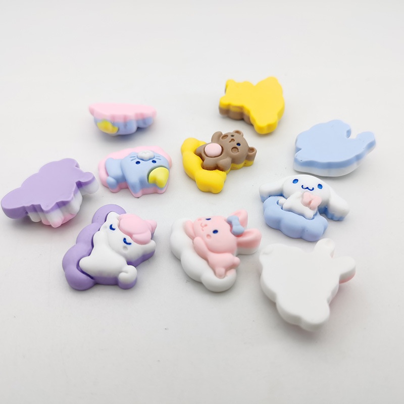 Phụ Kiện Sticker Jibbitz Nút Gắn Giày Dép PVC Hình Kem Tươi, Bánh Kẹo, Mèo Dễ Thương koro
