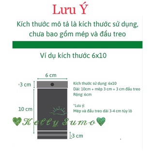 50 túi OPP size nhỏ dán miệng có màng ngọc treo phụ kiện