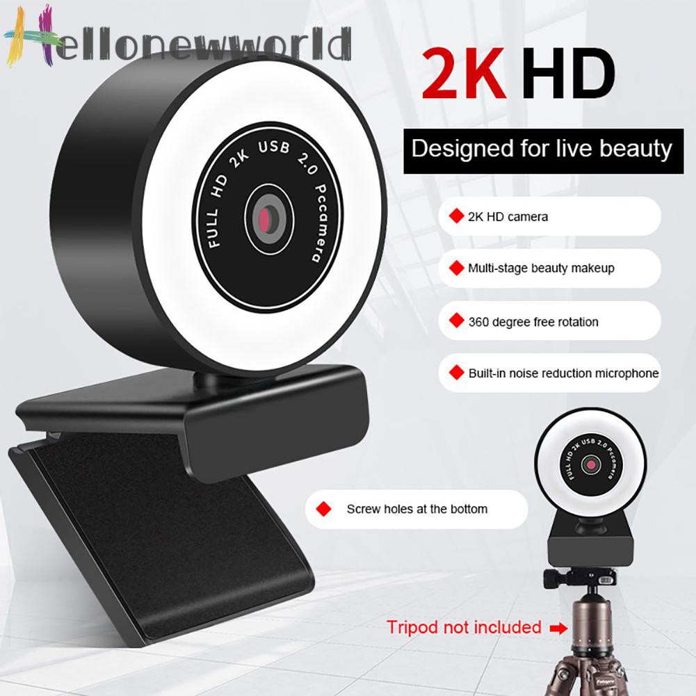 Webcam Hd Kèm Đèn Led / Mic Hỗ Trợ Quay Video / Livestream