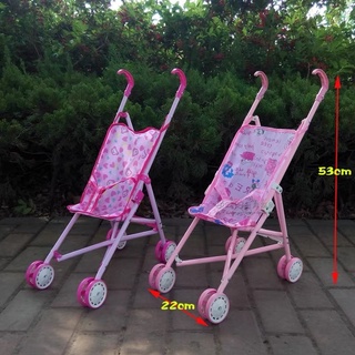 Đồ chơi bup bê xe đẩy cho bé (Búp bê nhắm mở mắt xe gấp gọn chắc chắn)