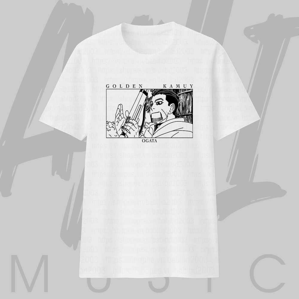 Áo thun Unisex Golden Kamuy Ogata Oversized 100% Cotton ngắn tay