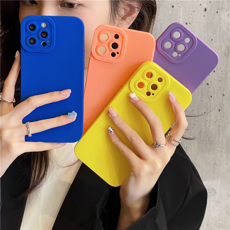 Luxury Dual Camera Lens Protector Phone Case iPhone 13 12 11 Pro Max X Xs XR 8 7 Plus Slim Fit Rubber Bumper Soft TPU Back Cover | BigBuy360 - bigbuy360.vn