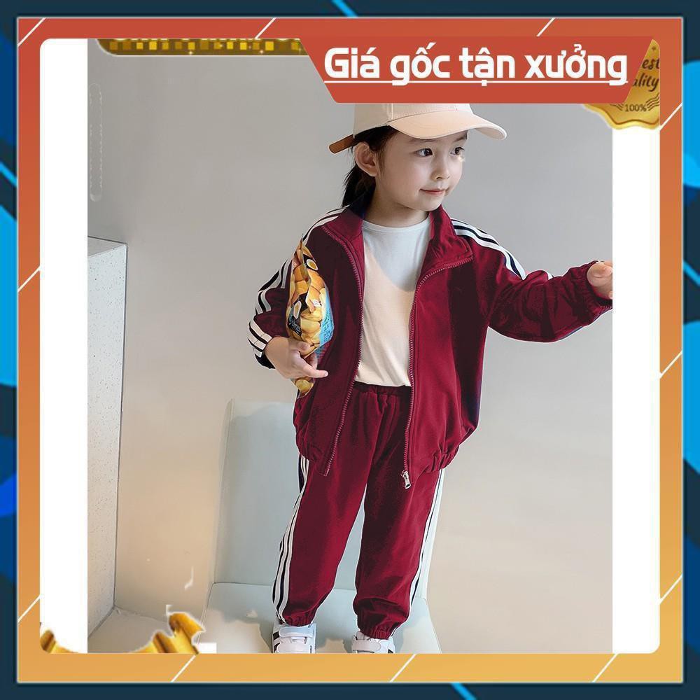 ♥HÀNG XUẤT♥Bộ Nỉ Bông Thu Đông Thể Thao kéo khoá cho bé 7-20kg