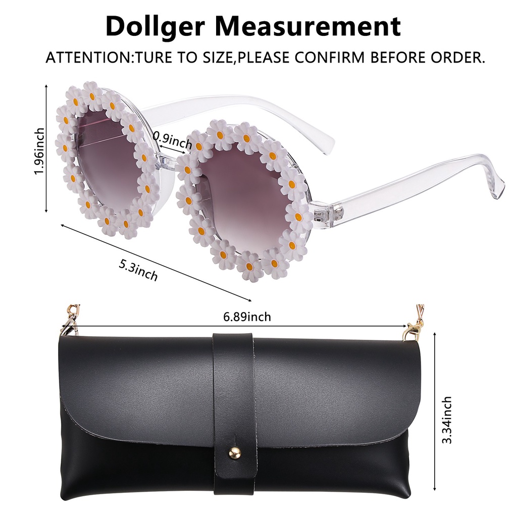 (Hàng Mới Về) Kính Mát Hình Tròn Chống Tia Uv400 Họa Tiết Hoa Cúc Nhiều Màu Sắc Dành Cho Nữ | BigBuy360 - bigbuy360.vn