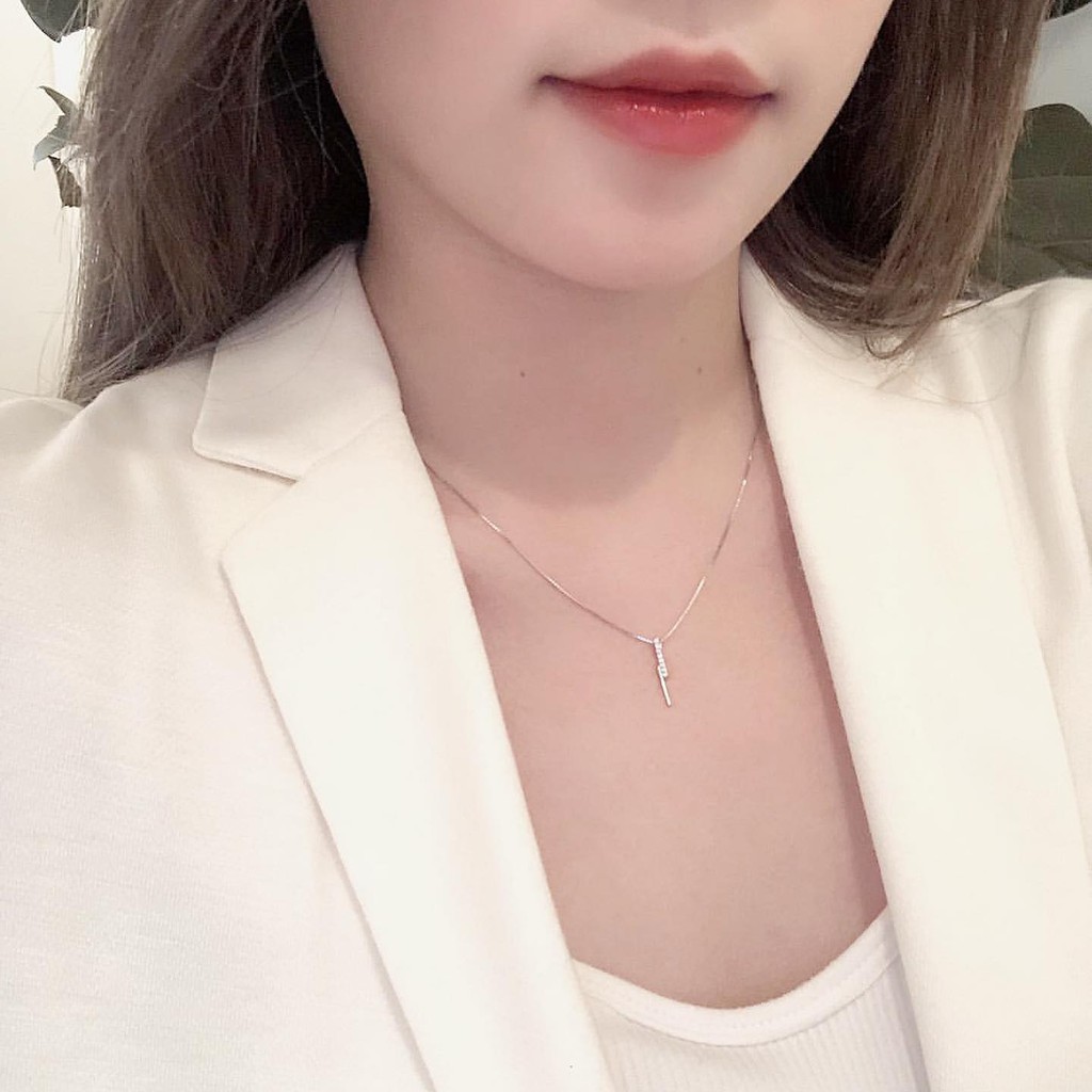 Dây chuyền Bạc mặt đính đá tia sét TUNA SILVER,  Vòng cổ Bạc nữ cá tính 𝐀̉𝐧𝐡 + 𝐕𝐢𝐝𝐞𝐨 𝐭𝐡𝐚̣̂𝐭 𝐂𝐚𝐦 𝐤𝐞̂́𝐭 𝐜𝐡𝐮𝐚̂̉𝐧 𝐁𝐚̣𝐜