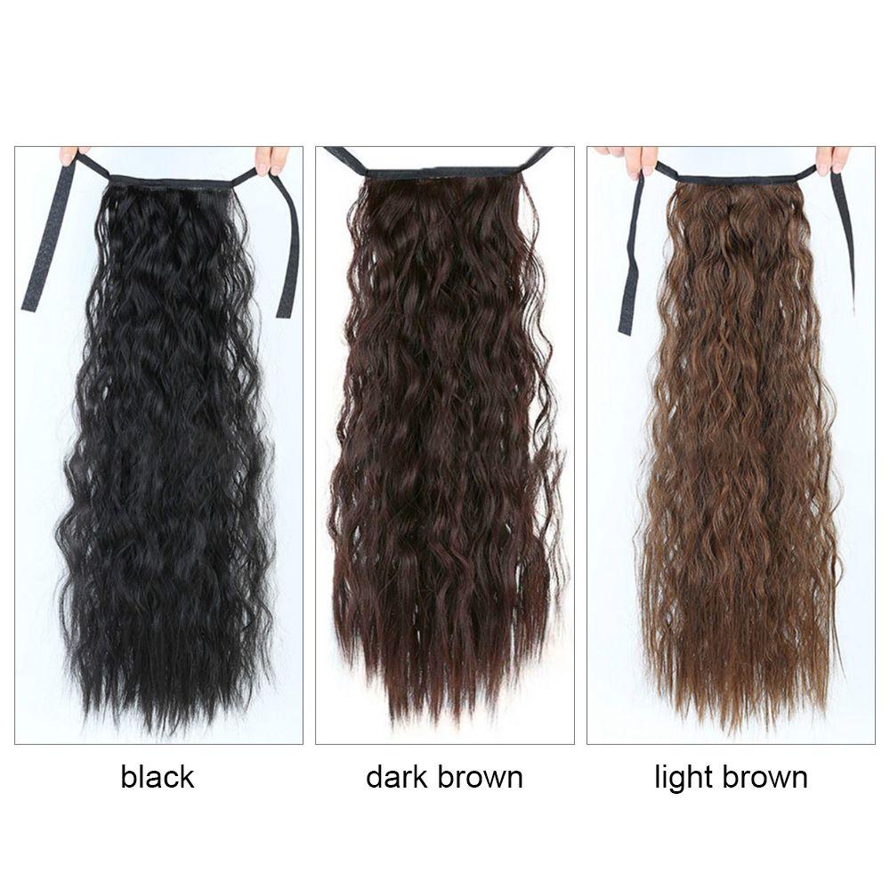 Bộ Tóc Giả Dài Xoăn Bằng Lụa Dày 1 Món Thời Trang Dành Cho Nữ