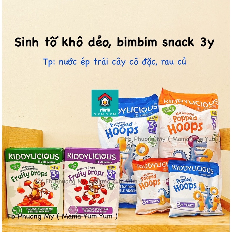 Date 8/2022 Bánh ăn dặm snack Kiddylicious cho bé 3y 3 tuổi của anh