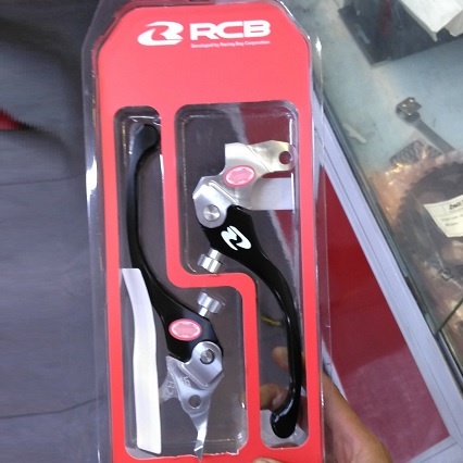 Tay thắng RCB Ex 150, Ex 155, Ex 135 1 cặp, tay thắng Racing Boy mẫu S2 nhôm CNC chính hãng có tem chống hàng giả