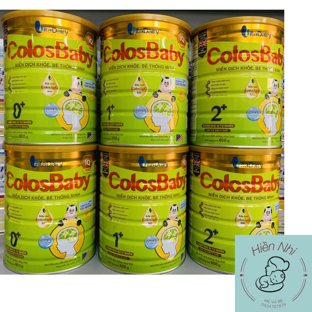Sữa bột Colosbaby IQ Gold 800g 0+, 1+, 2+ đủ số