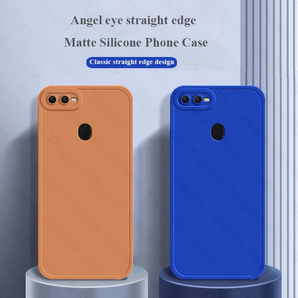 Ốp Điện Thoại Silicon Mềm Nhám Màu Trơn Bảo Vệ Camera Cho OPPO A12 A5S A7 A11K A1K A3S A5 A9 2020 A83 A57 4G 2022 A37