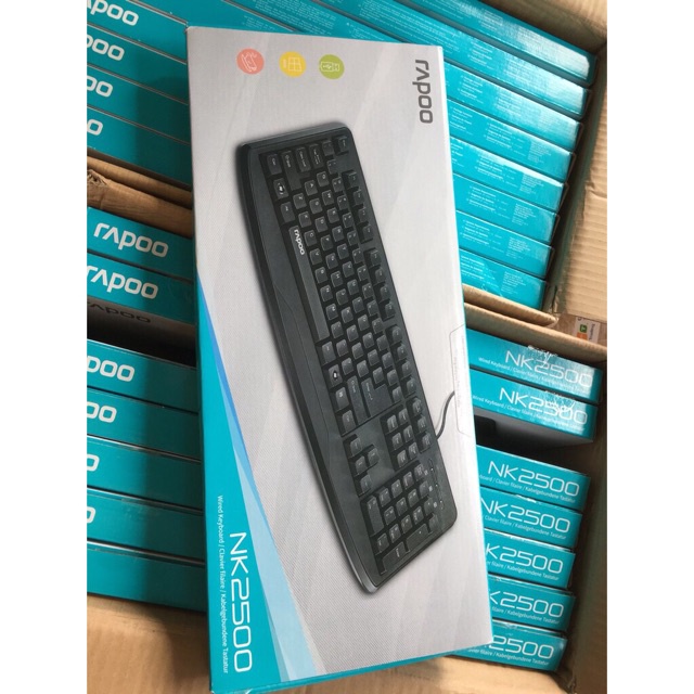 Bàn phím Rapoo NK2500 có dây cổng usb - Bảo hành 2 năm