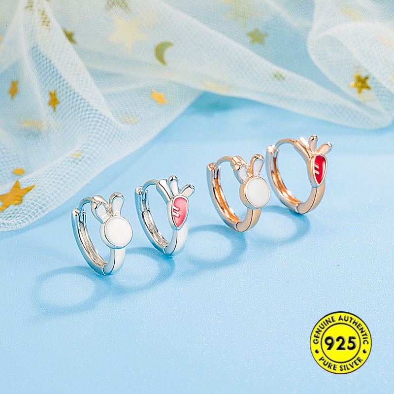 Bông Tai Hình Thỏ Và Củ Cải Dễ Thương U1066