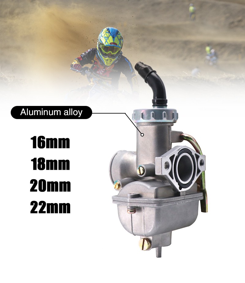 Bộ chế hòa khí giảm tốc tay PZ16 / PZ18 / PZ20 / PZ22 cho xe máy Keihi 50cc 70cc 90cc ATV Quad