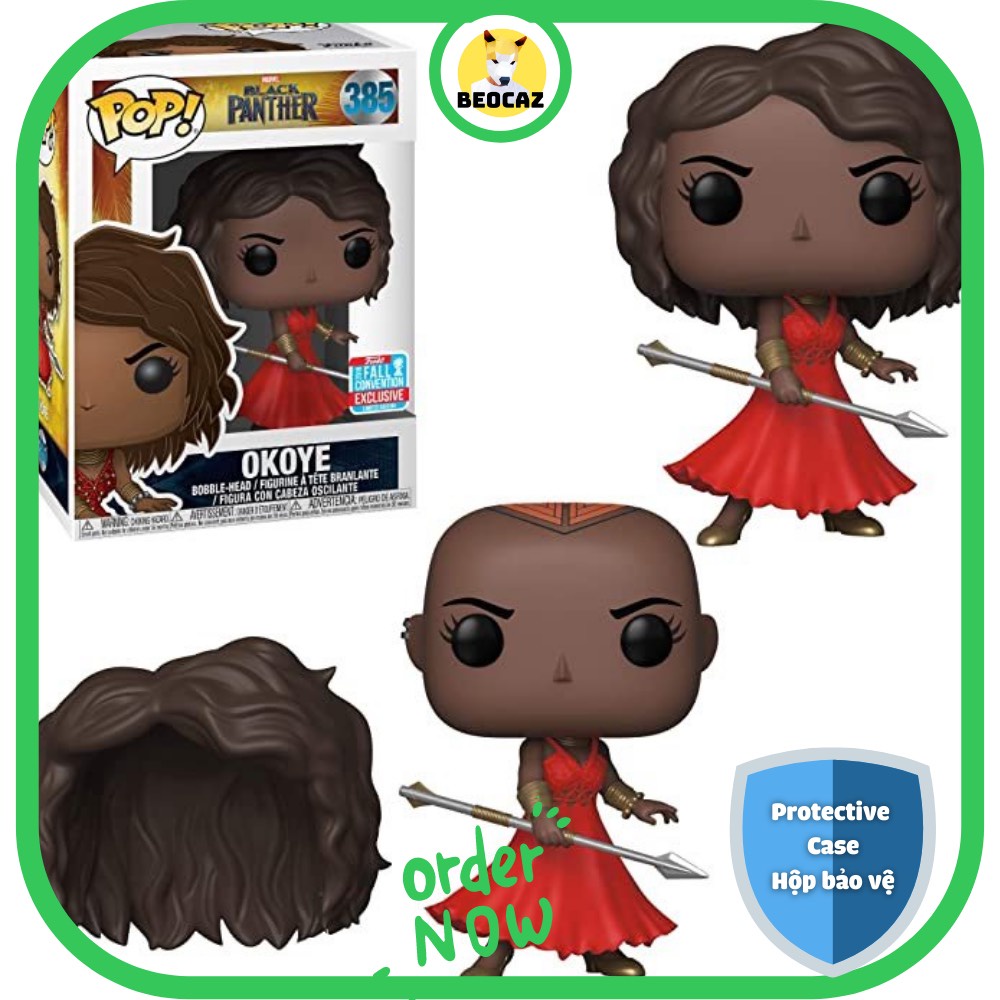 [Ship Hỏa Tốc] [Tặng Hộp Bảo Vệ] [Chính hãng] Mô hình Funko Pop nhân vật Okoye phim Black Panther Báo Đen No.385 Marvel