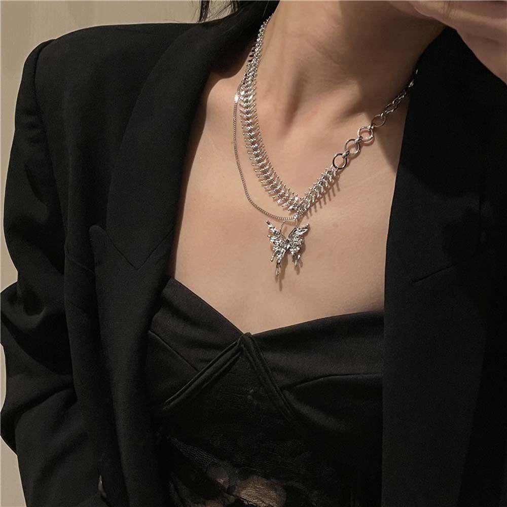 1 Vòng cổ Mặt Hình Bướm Có Thể Điều Chỉnh Kích Cỡ