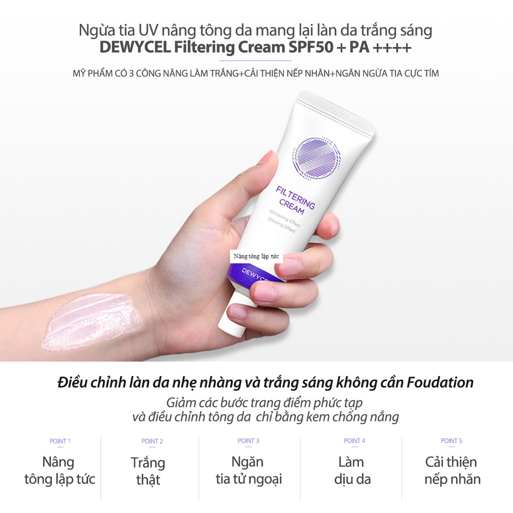KEM DƯỠNG TRẮNG CẢI THIỆN NẾP NHĂN NGĂN NGỪA TIA CỰC TÍM FILTERING CREAM 40ML | BigBuy360 - bigbuy360.vn