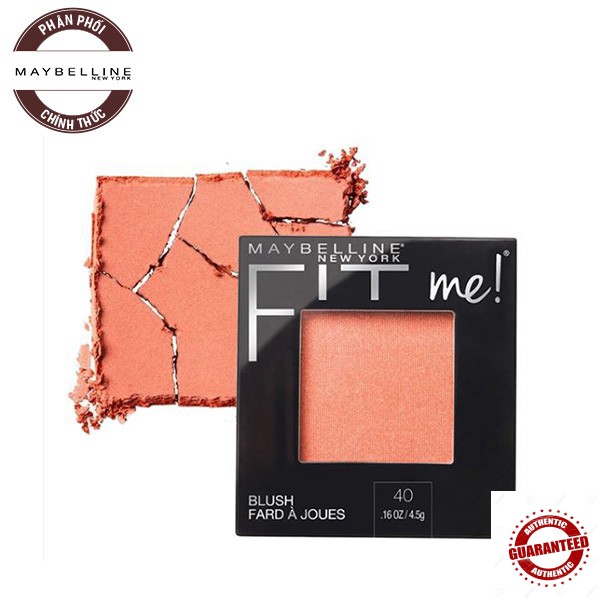 Phấn Má Hồng Mịn Lì, Lên Màu Chuẩn Maybelline Fit Me Blush 4.5g