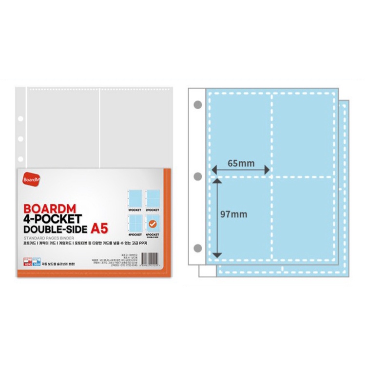 SHEET BOARDM CHO BINDER BÌA A5 - 6 CÒNG