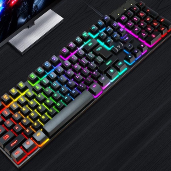 Combo bộ Bàn Phím Gaming có dây Kèm Chuột Máy Tính, Bộ Bàn Phím Kèm Chuột Gaming G200 Plus JVJ-TF200 Có LED nhiều màu