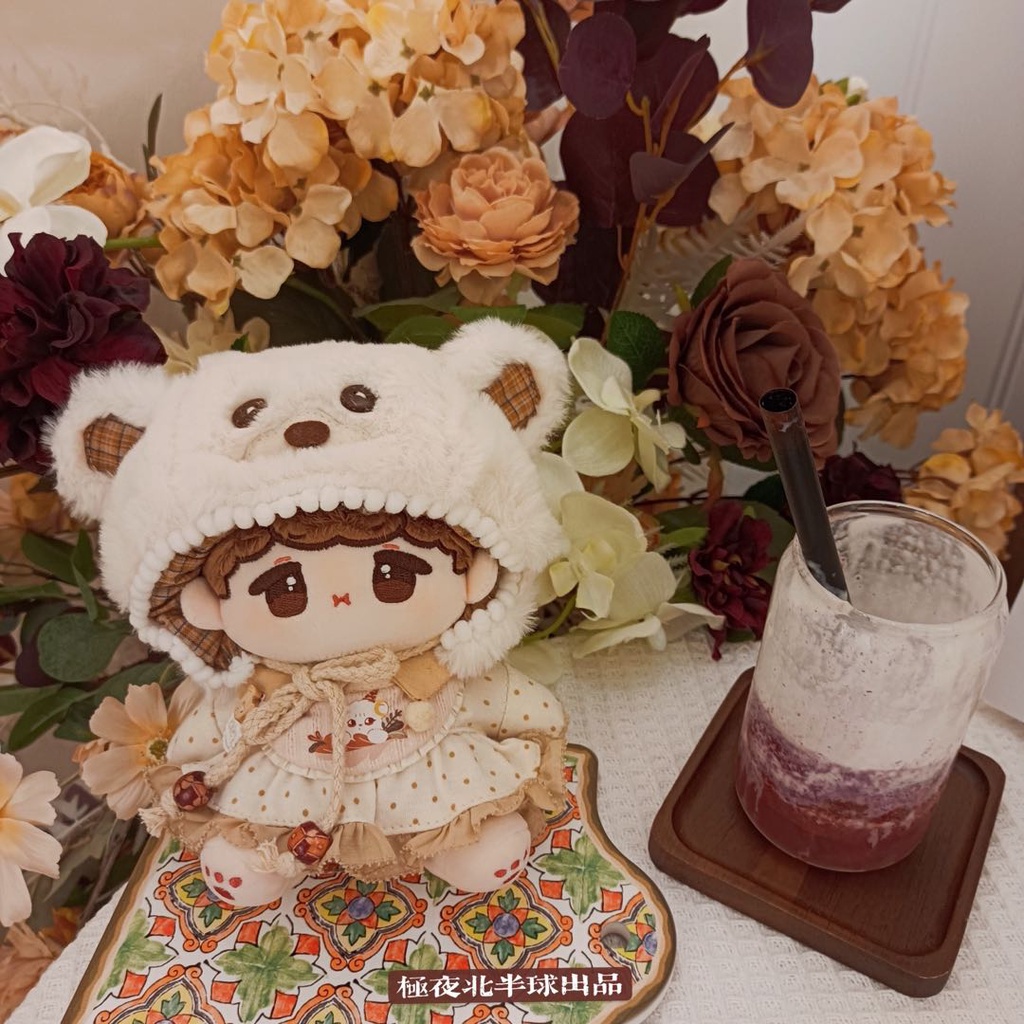 Bộ đồ Gấu nâu và Gấu trắng cho bé doll 10cm 20cm