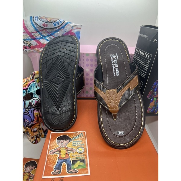 Dép da tất cả đèo may quay