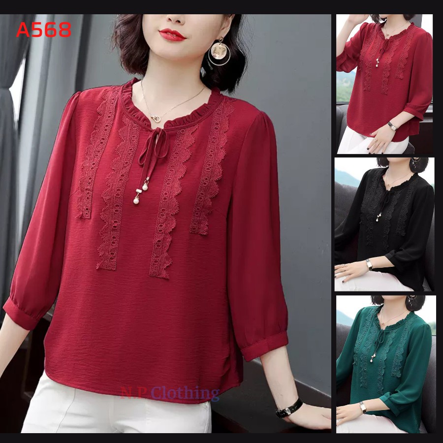 Áo Kiểu Trung Niên Nữ.  Mẫu Áo Sơ Mi Trung Niên Cho Mẹ, Bà Đi Dạo Phố