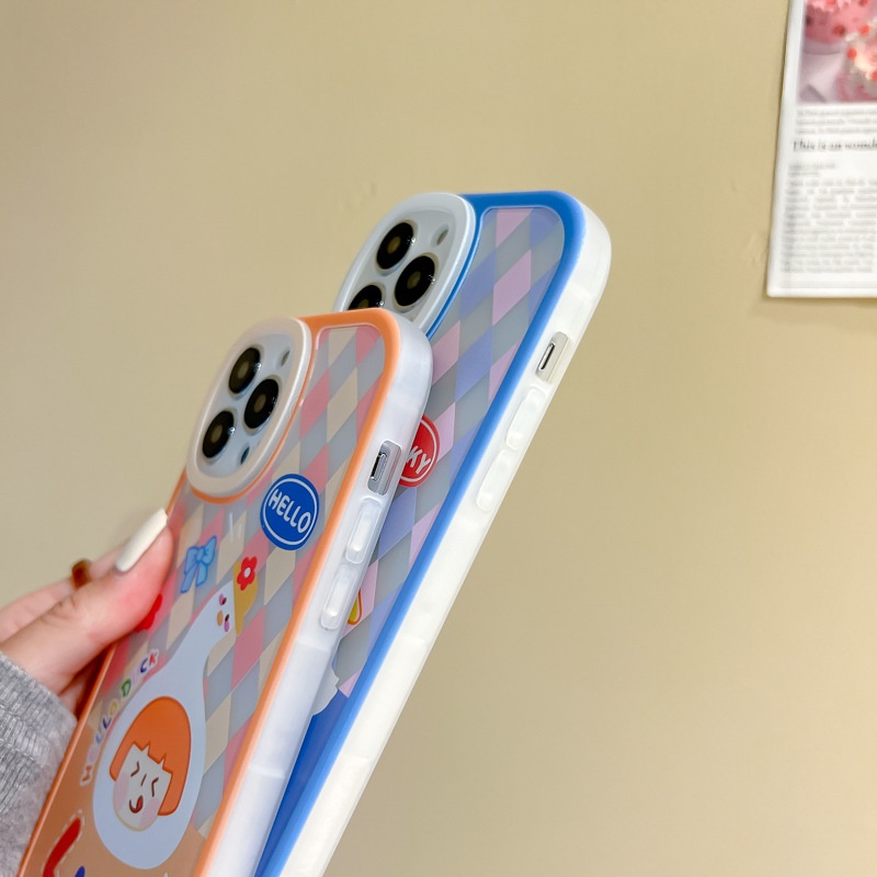 Ốp lưng iphone Ốp Điện Thoại Họa Tiết Hoạt Hình Đôi Mắt To Dễ Thương Cho iphone12Pro / 11 / xsmax / 7 / 8 13Promax Dinuo case