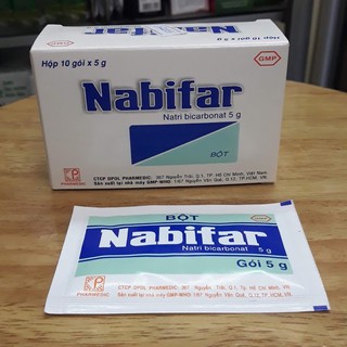 Gói bột vệ sinh phu nữ Nabifar khử mùi hôi tạo môi trường kiềm (hộp 10g)
