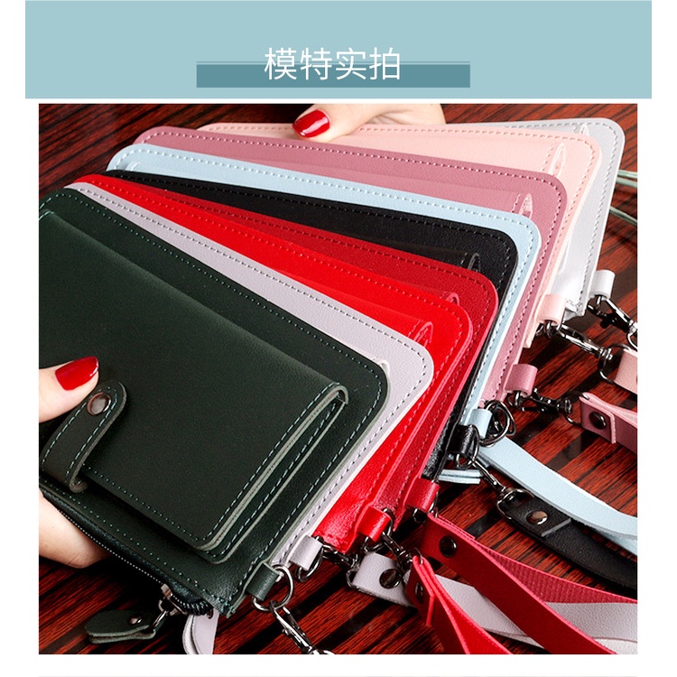 Ví dài cầm tay nữ có cúc bấm nhiều màu phong cách Hàn quốc - VD43