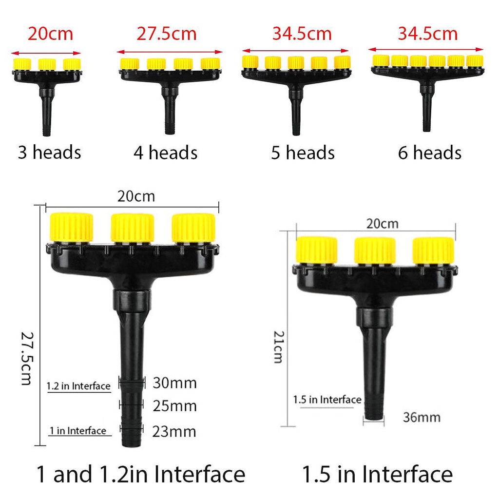Vòi Xịt Nước 1 / 1.2 / 1.5 Chất Liệu ABS Chất Lượng Cao Có Thể Điều Chỉnh