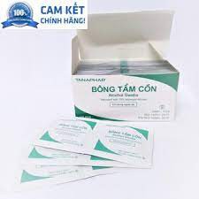 Hộp 100 miếng gạc tẩm cồn sát khuẩn, bông tẩm cồn y tế, cồn khô Alcohol Pads dùng trong y tế và làm đẹp, làm móng