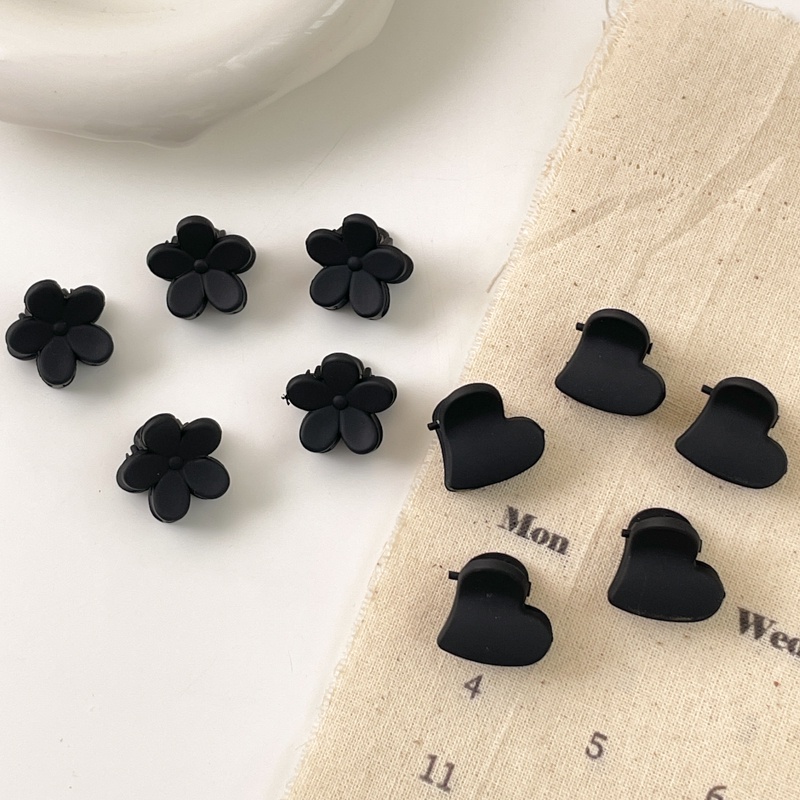 Set 10 Kẹp Tóc Mini Màu Đen Phong Cách Hàn Quốc Cho Nữ