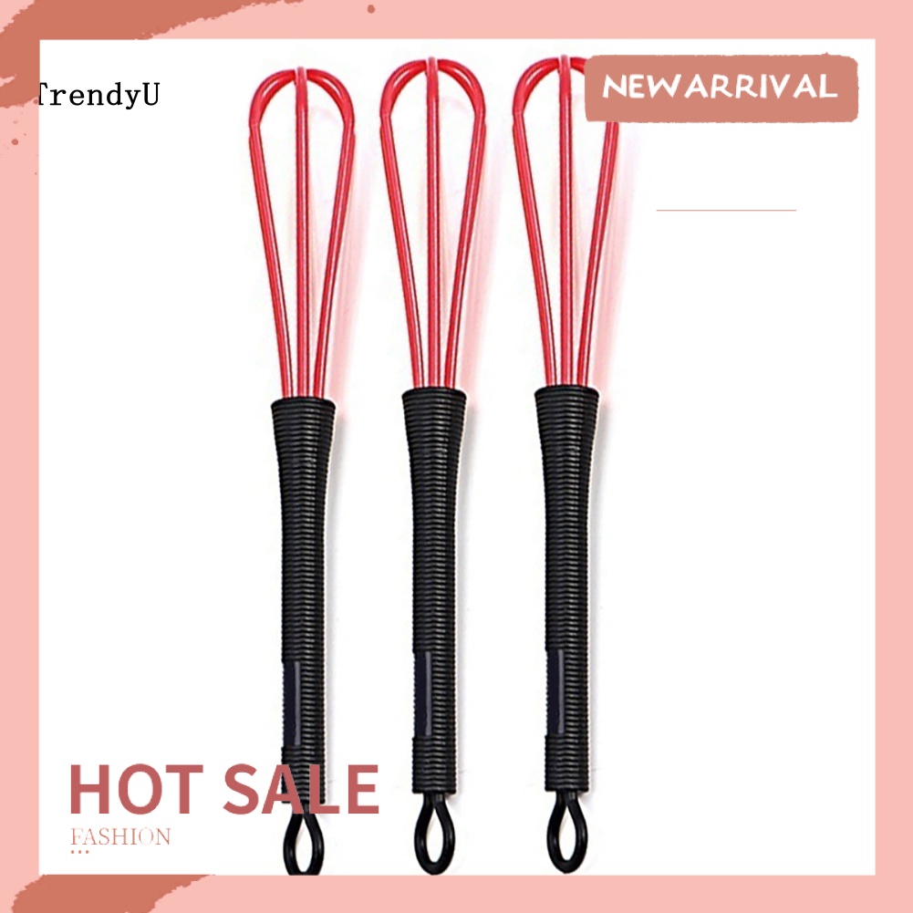 TRD 3Pcs Pro Plastic Salon Hairdressing Dye Cream Whisk Hair Mixer Barber Stirrer