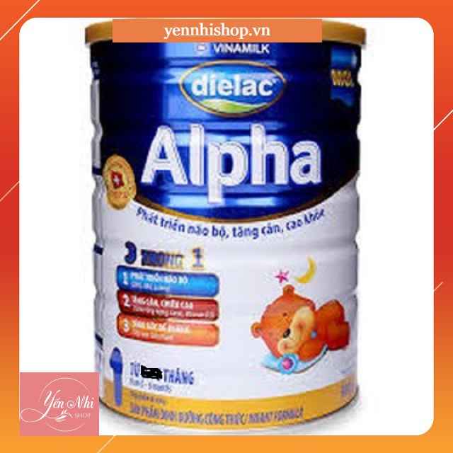 Sữa Dielac Alpha 900g số 1 (0-6 tháng) date 2021