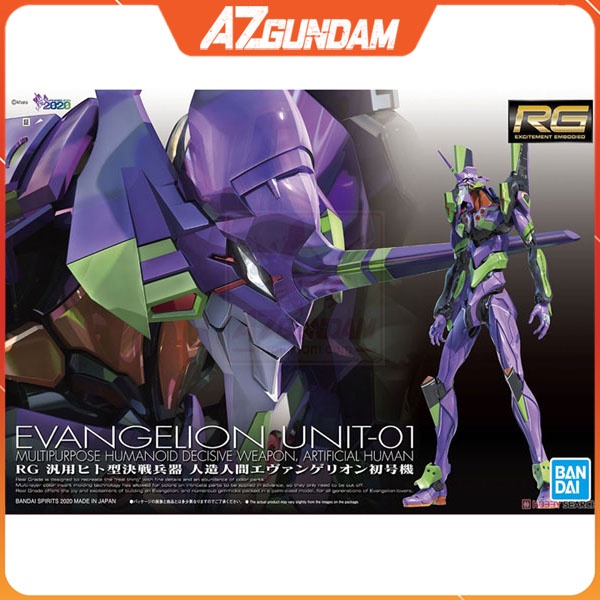 Mô Hình Lắp Ráp RG Evangelion 01 Tỉ lệ 1/144 RG  EVA Chính Hãng Bandai Đồ chơi Gundam Anime