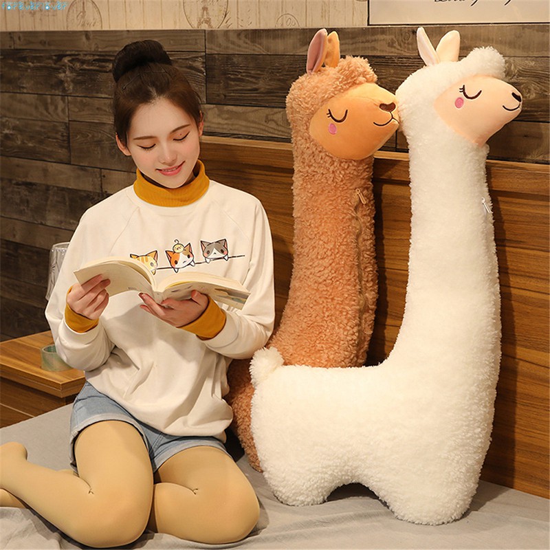 Fluffy Alpaca Cutest Snuggle Buddy Alpaca Plush Long Neck Plush Toy Sofa Pillow Cushion Cartoon