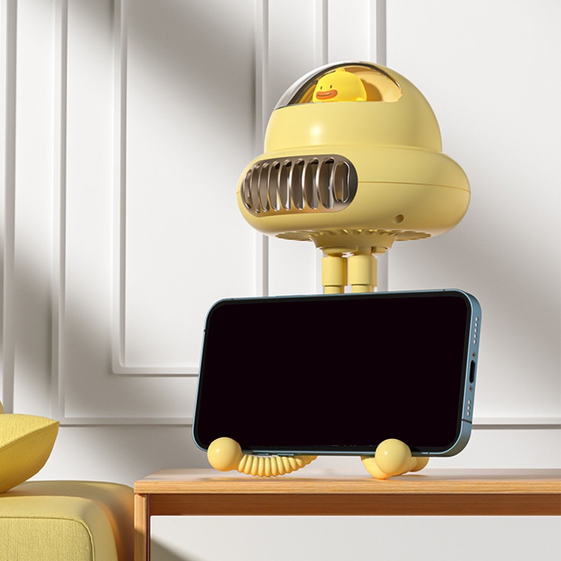 Quạt Cầm Tay Mini Có Giá Đỡ Ba Chân Linh Hoạt Có Thể Sạc Lại Bằng Cổng USB Dùng Khi Đi Du Lịch /