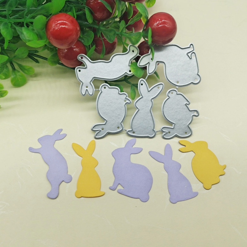 ✿ Khuôn Cắt Giấy Kim Loại Hình Thỏ Phục Sinh