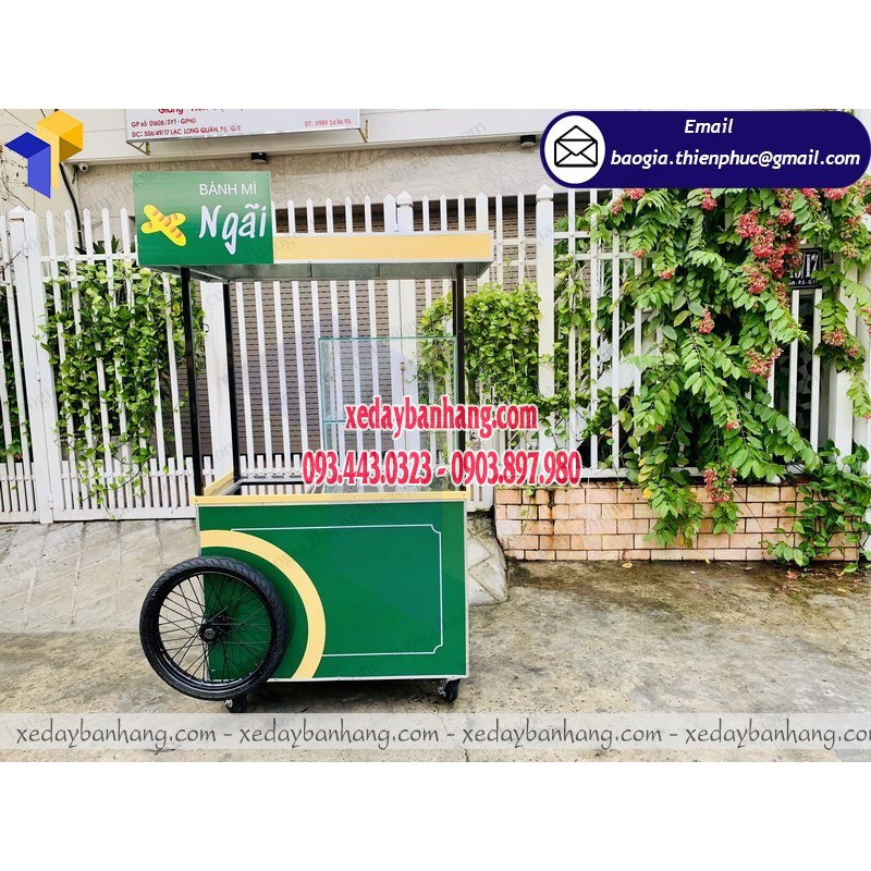 Báo giá xe đẩy bán bánh mì - ĐT: 0903897980 - xedaybanhang.com