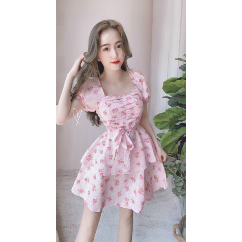 ĐẦM 2 TẦNG TAY PHỒNG  XẾP BEN NGỰC