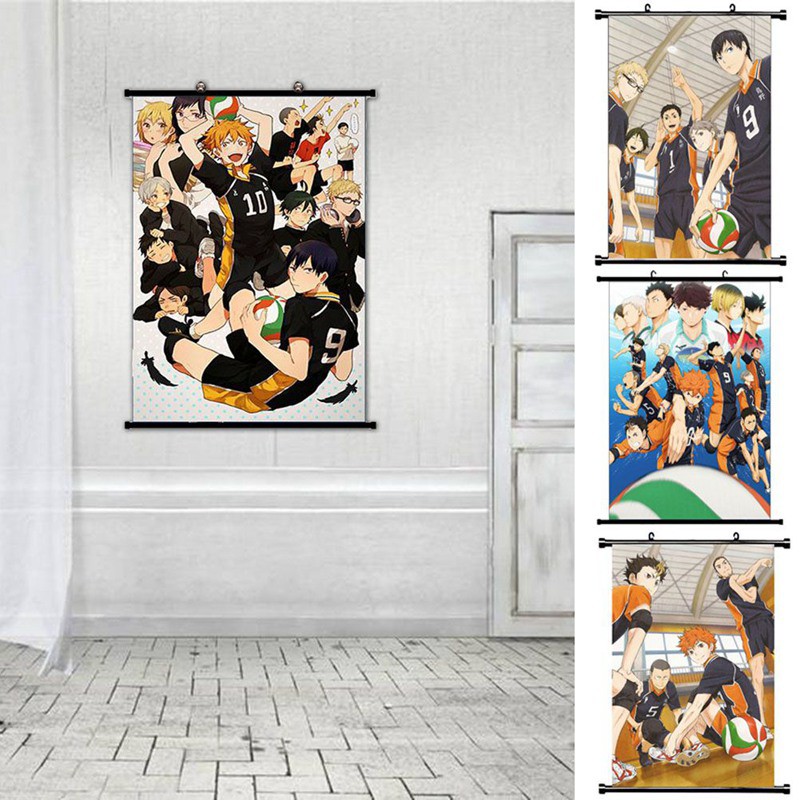 Tranh vải cuộn trang trí in hình anime Nhật Bản